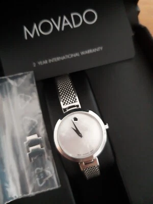 Movado Museum Damenuhr Saphirglas, neue Batterie, Originalbox, top Zustand - Bild 1 von 4
