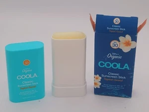 COOLA Organic Classic Tropical Coconut Sunscreen Stick SPF 30 MISING A BIT 0.6oz - Picture 1 of 5