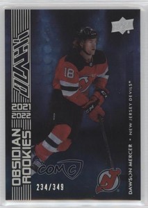 2021-22 SPx UD Black Obsidian Rookies /349 Dawson Mercer #OR-47 Rookie RC