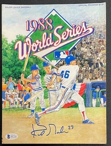 KIRK GIBSON SIGNED 1988 WORLD SERIES Program BECKETT WITNESSED COA WE77927 - Picture 1 of 3