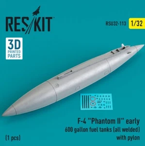 Reskit RSU32-0113 1:32 F-4 "Phantom II" primi 600 galloni serbatoi carburante (tutti saldati) - Foto 1 di 1