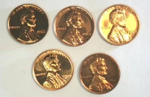 1960-1969 S Lincoln Memorial Cent Gem Proof & SMS Coin Run 10 Pc. Set - Picture 1 of 6
