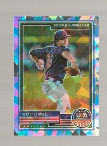 K10) 2023 Panini USA Stars & Stripes Wyatt Crowell Cracked Ice Prizm RC 05/23 - Picture 1 of 2
