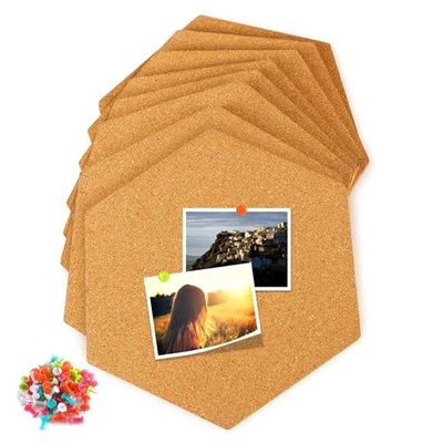 8pcs/set Cork Board Self Adhesive DIY Office Bulletin Notice Message Boards - Image 1 of 4