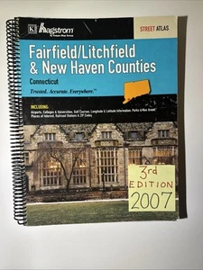 Fairfield Litchfield & New Haven Connecticut Street Atlas 2007 Kappa CT Hagstrom - Picture 1 of 19