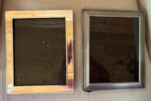 Lot of 2 Photo Frames Silver with Velvet Backs 8" x 10" - Picture 1 of 3