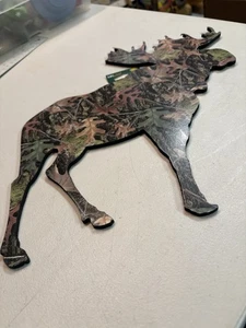 Woodland Camoflauge Moose Wall Decor NEW - Picture 1 of 4