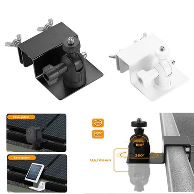 Adjustable Bracket Gutter Mount Fit For Outdoor Surveillance Camera/Solar Panel - Image 1 of 4