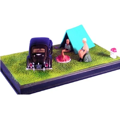 Renault 4cv Camping Route Azul 1:43 Diecast modelcar Foto 1 de 3