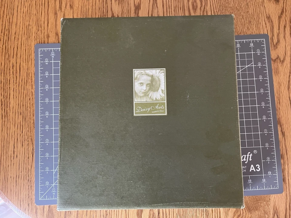 Álbum de fotos encuadernado en cuero Daisy Arts hecho en Italia blanco 50 páginas 10x8 Foto 1 de 4