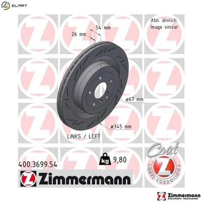 2x BRAKE DISC 400.3699.54 FOR MERCEDES-BENZ M276.821/825 3.0L OM642.826 3.0L GLE - Image 1 of 4