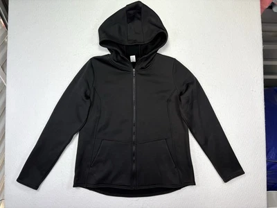 Xersion女式保暖大号黑色全拉链羊毛连帽衫带口袋 — 第 1/4 张图片