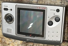 SNK NeoGeo Pocket Color Silver Handheld Console Headphone Jack