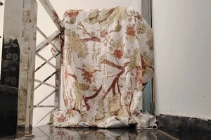 Indian Floral Quilt Kantha Handmade Bedspread Reversible Boho Blanket Quilt - Picture 1 of 7
