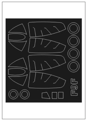 MONTEX SM 48268 - F9F PANTHER CANOPY MINI MASK (TRUMPETER) - 1/48 MASK - Immagine 1 di 2