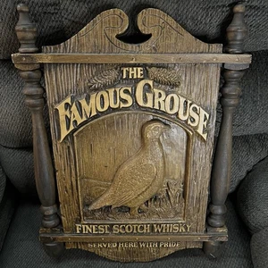 Letrero de bar de whisky escocés The Famous Grouse Finest anuncio - Imagen 1 de 6