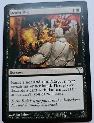 MTG Magic The Gathering Card Brain Pry Sorcery Black Dissension  - Image 1 of 2