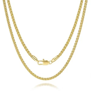 Collar Cadenas Oro 14K Collar para Mujer y Hombre Collares de Cadena para Mujer... - Imagen 1 de 9