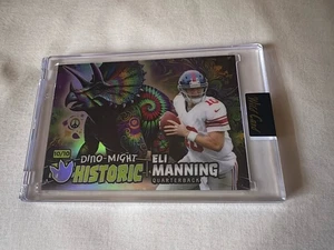 Eli Manning 2024 Wild Card Dino Might Historic 10/10 DOUBLE JERSEY # VERY RARE - Picture 1 of 3