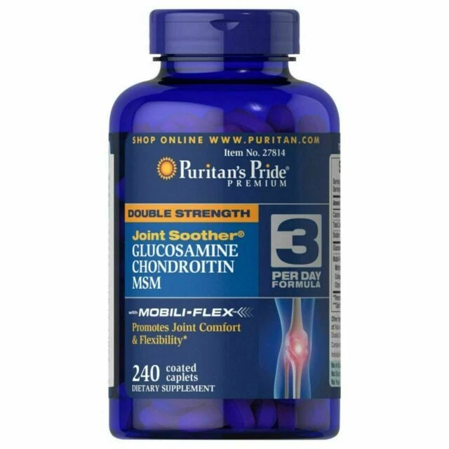 Combinations Puritans 27814 Glucosamine Chondroitin and MSM Joint Soother - 240 Caplets