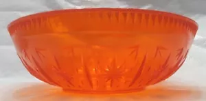 *VERY RARE* BEAUTIFUL NEAR MINT 1970s 11" DIAMETER ORANGE MOD TRANSLUCENT BOWL! - Picture 1 of 9