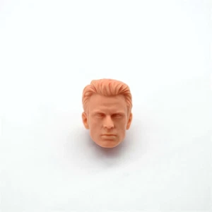 1/10 Scale Captain America Chris Evans Head Sculpt Unpainted Fit 7" Neca Figure - Picture 1 of 3