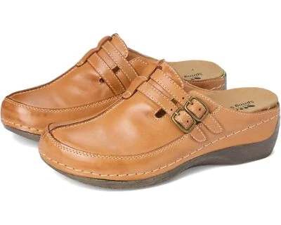 Spring Step Happy Women's 10.5/11 (42) Adjustable Buckles Leather Slip On Clogs  - Image 1 of 4