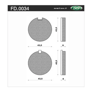 Newfren Front Brake Pads for Suzuki GP125 1978-1984 >Tour Organic - Picture 1 of 1