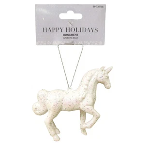 Unicorn Glittering Christmas Ornament Stocking Stuffer - Picture 1 of 1