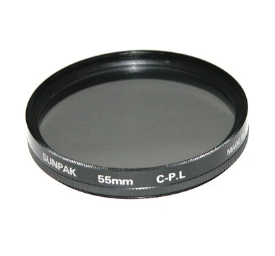 SUNPAK 55 mm C-P.L Circular Polarizer  Filter (Japan) - Image 1 of 2