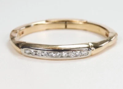 Antique Diamond Wedding Band Arthritic Shank Size 8.25 13KY UK-Q EGL USA Deco - Image 1 of 4