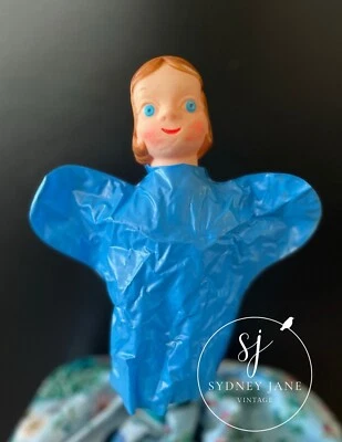 Títere vintage años 60 MAGO DE OZ Dorothy. 9". Plástico. Vinilo. Ojos azules brillantes  Foto 1 de 2