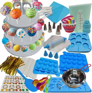 554PCS Cake Pop Maker Kit-Silikon Lutscher Formen Backzubehör mit 3 Ebenen - Bild 1 von 7