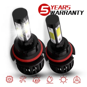 2x 9007/HB5 10000K LED Lights Bulbs Kit White High Lo Beam Light Super Bright - Picture 1 of 14