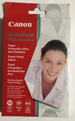 Canon Photo Paper Plus Semi-Gloss, 4 x 6", 50 Sheets - Image 1 of 2