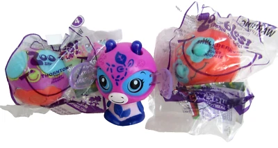 Juego de 3 juguetes McDonalds HAPPY FOOD 2012 ZOOBLES, Thornton, Shellberry, Spin Foto 1 de 4