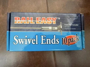 Atlantis Rail Easy Flat Swivel Terminating End 10-pack for Cable Rail C0981-S104 - Picture 1 of 2