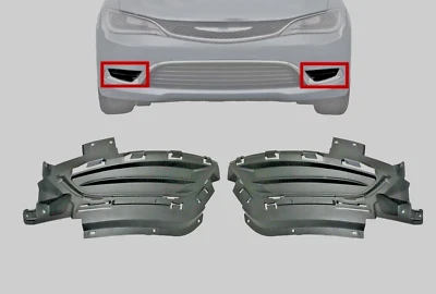 Front Left & Right Side New Fog Light Cover Set For 2015-2017 Chrysler 200 2Pc - Image 1 of 4