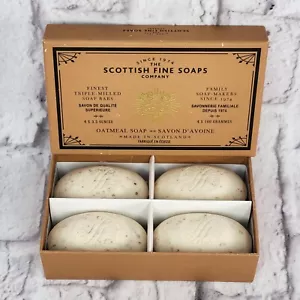 The Scottish Fine Soaps Oatmeal Body Bar Soap 4x3.5 Oz Box Triple-Milled New - Picture 1 of 8