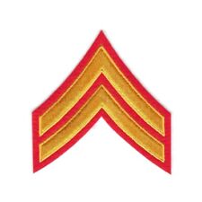 Marine Corps USMC Corporal Rank Patch Embroidered Iron on Sew on