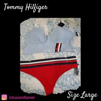 Conjunto Ropa Interior Tommy Hilfiger Azul/Rojo Talla Grande Foto 1 de 4