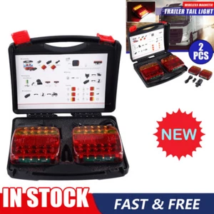 2X7Pin LED Magnetic Wireless Trailer TailLight Kit ForTrailer-Truck Automotive - Picture 1 of 14