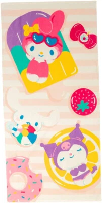 Towel - Hello Kitty and Friends - Kuromi My Melody Floading Beach/Bath 24x54" - Image 1 of 4