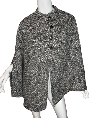 NEW Nolan Miller Glamour Style Women Plus Size Cloak Jacket Coat Woven Cape wool - Image 1 of 4