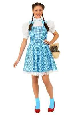 Rubies Women's Wizard Of Oz Dorothy Dress And Hair Bows Costume, Blue/White S - Image 1 of 2