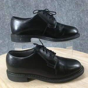 Bates Dress Shoes Womens 8W Casual Oxford Black Leather Round Toe Lace Up Vibram - Picture 1 of 16