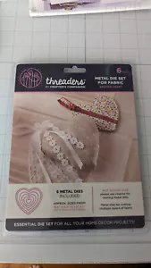 Crafters Companion Threaders HEART NEST DIES FOR FABRIC New - Picture 1 of 2