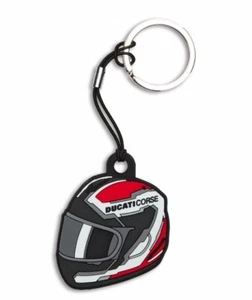GENUINE DUCATI DC HELMET RUBBER KEYRING - Picture 1 of 1