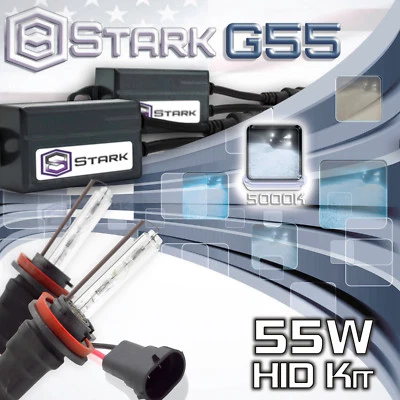 Stark 55W Micro HID Fog Light Slim Xenon Kit - H11 H9 H8 5K 5000K White (S) - Image 1 of 4