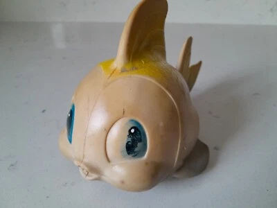 罕见复古太阳橡胶 20 世纪 40 年代沃尔特迪斯尼克莱奥金鱼吱吱声玩具 — 第 1/4 张图片